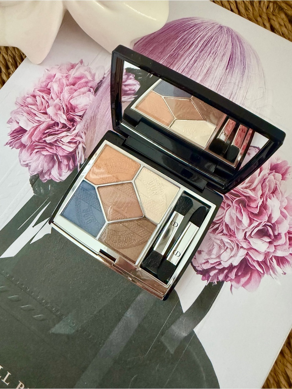 Dior 5-Colour Eyeshadow Palette — Blue, Brown & Cream Neutrals